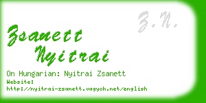 zsanett nyitrai business card